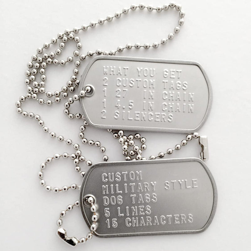 25 Shiny Stainless Steel Military spec Dog Tags - Blank - BeesActive Australia