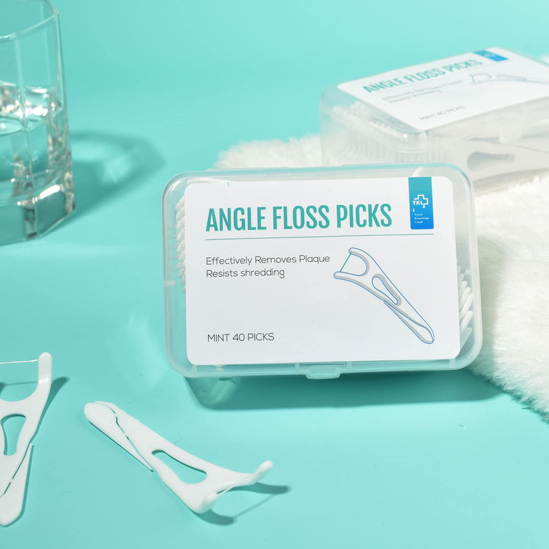Dental Floss Toothpick Multifunctional Mint Flavored Dental Floss Stick Portable Orthodontic Toothpick Cleaner (120sticks)...(3box) 40 Count (Pack of 3) - BeesActive Australia