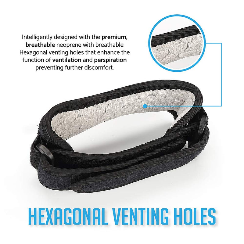 Patella Tendon Knee Strap 2 Pack, Knee Pain Relief Support Brace Hiking, Soccer, Basketball, Running, Jumpers Knee, Tennis, Tendonitis, Volleyball & Squats - BeesActive Australia