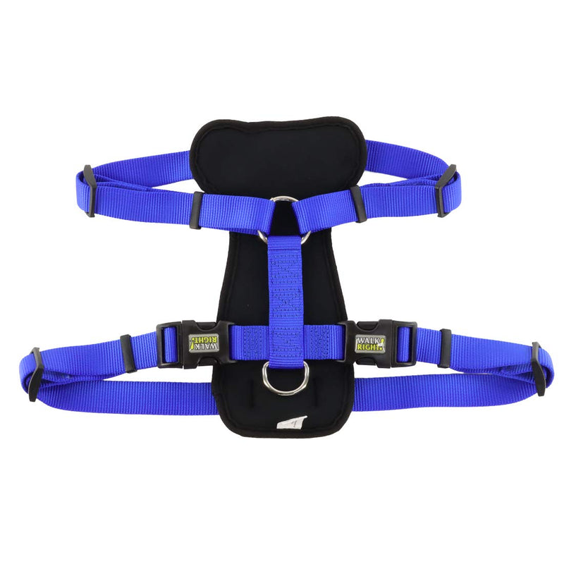 Coastal - Walk Right - Front-Connect Padded Dog Harness MED (20"-30") (Pack of 1) Blue - BeesActive Australia