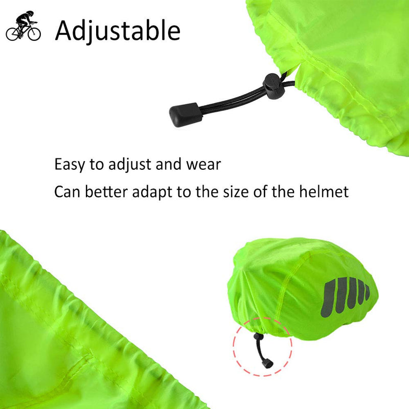 ayamaya Bike Helmet Cover with Reflective Strip, High Visibility Waterproof Cycling Bicycle Helmet Rain Cover Windproof Dustproof Breathable Road Bicycle Helmet Water Cover Ride Gear - BeesActive Australia