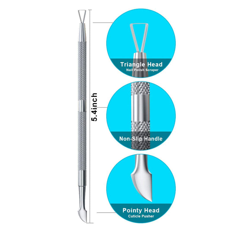 Ingrown Toenail Lifter - Nail Gel Polish Remover Double Sided Cuticle Pusher Trimmer Surgical Medical Grade Stainless Steel Manicure Pedicure Fingernail Care Tools (2 Pc Set) By Zeepk - BeesActive Australia