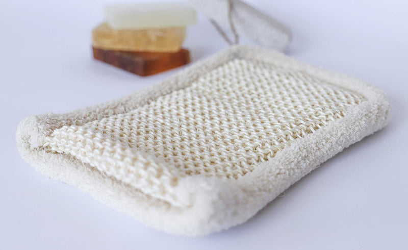 Bamboo and Natural Sisal Bath Mitt, Exfoliation and Cleansing Mitt with Ultra-Soft Bamboo and Sisal Fibre - BeesActive Australia