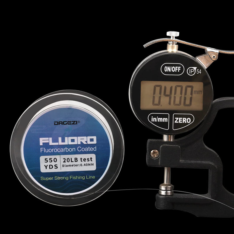 DAGEZI Fluorocarbon Coated Fishing Line 300yds / 550yds Faster Sinking Abrasion Resistant Invisible Super Strong Fishing Line 300.0 Yards 4lb(1.81kg)-0.16mm - BeesActive Australia