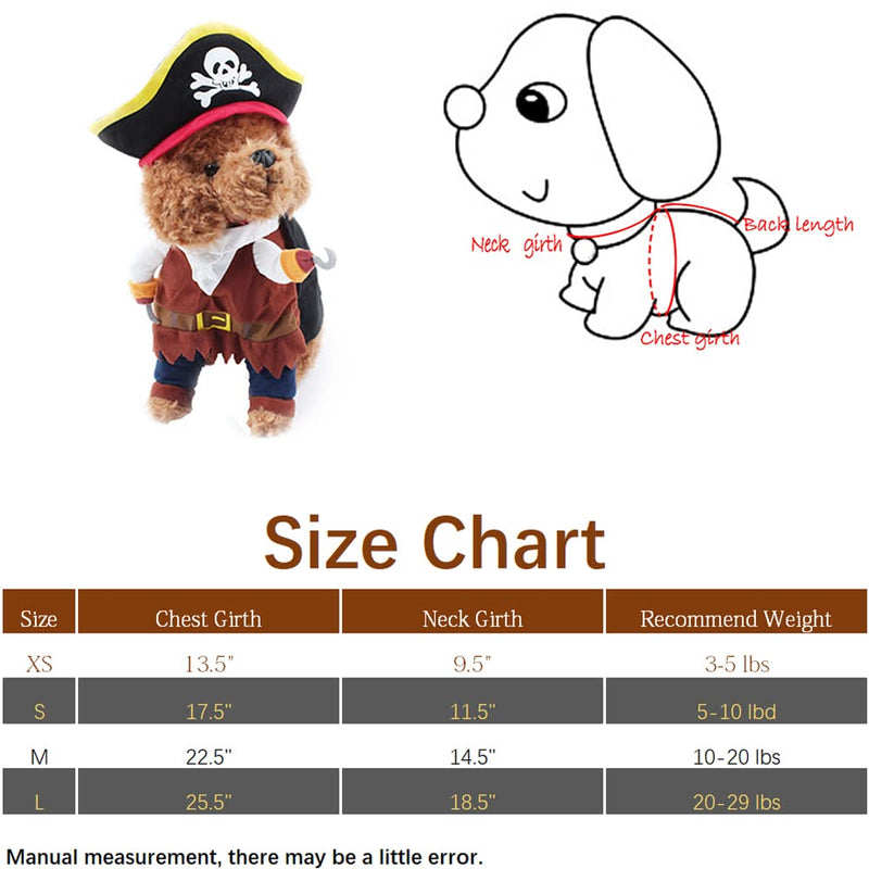 NACOCO Pet Dog Costume Pirates of The Caribbean Style cat Costumes Small (Pack of 1) - BeesActive Australia