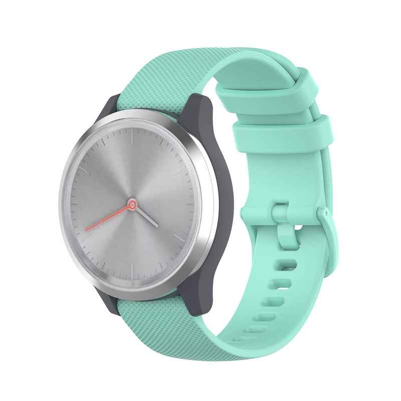 RuenTech Bands Compatible with Garmin Vivoactive 4S / Vivomove 3S Band Silicone Quick Release Straps 18MM Replacement Wristband (Pink/Beige/Teal/Orange/Sangria) Pink/Beige/Teal/Orange/Sangria - BeesActive Australia