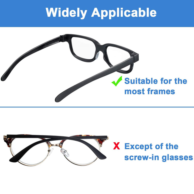 24 Pairs Adhesive Eye Glasses Nose Pads, D Shape Stick on Anti-Slip Soft Silicone, Adhesive Nose Pads Glasses Nose Pad for Glasses, Eyeglasses and Sunglasses, 15 x 6 x 1.5 mm (Transparent) Transparent - BeesActive Australia