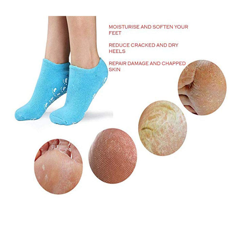 Moisturizing Gel Socks - Foot Moisturizing Socks for Dry Feet and Cracked Heel Spa Treatment, Relief Therapy Cracked Feet Repair with Moisturizer and Moisture Lotion Socks by INDIGO61 - BeesActive Australia