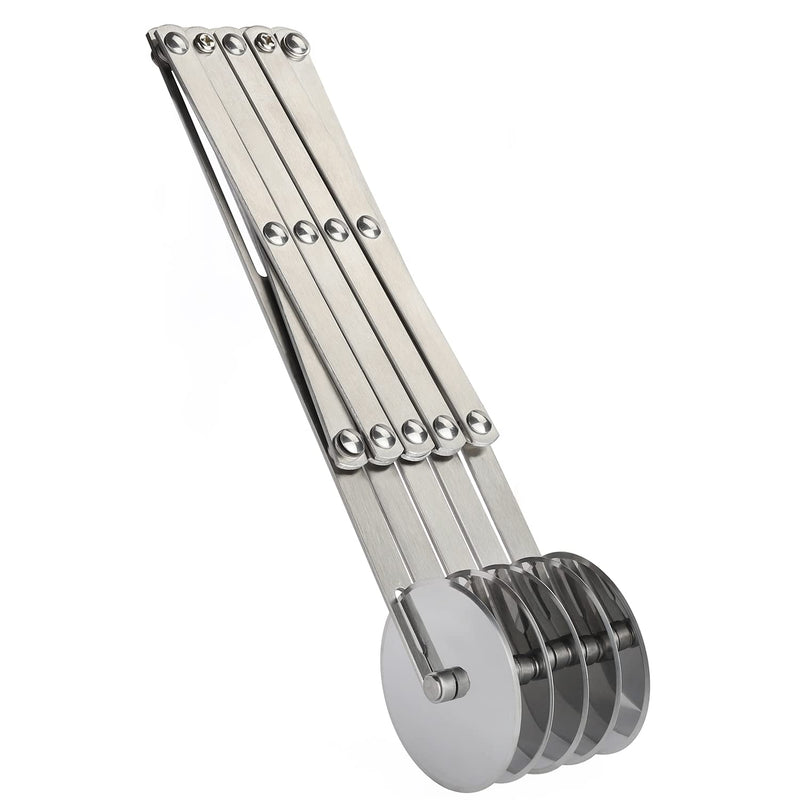 5 Wheel Pastry Cutter Stainless Steel Dough Cutter Expandable Pasta Cutter Roller Knife Multi-Round for Noodle Pizza Pie Crust Baking Cookie Divider 5 Wheel - BeesActive Australia