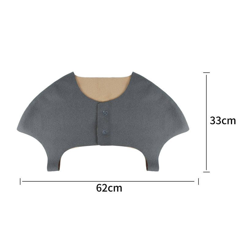 Shoulders Warmer Wool Shoulder Support Brace Double Shoulders Wrap Protector Warm Fleece Shoulder Pad Protective Shoulder Brace for Women Men Pain Relief Chronic Myositis Tendonitis Injury Arthritis Deep Grey - BeesActive Australia