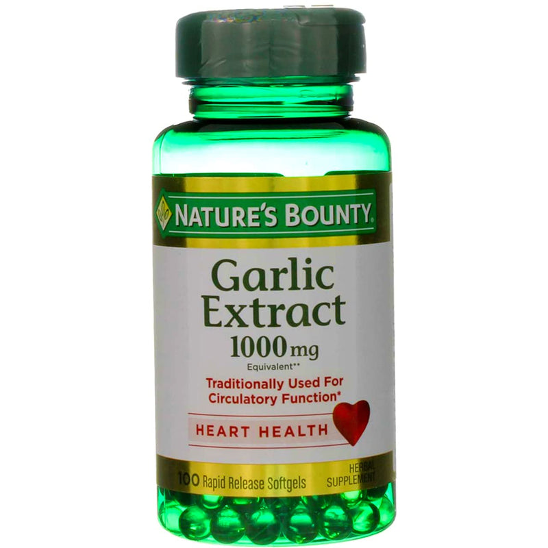 Nature's Bounty Garlic Extract 1000 mg Softgels 100 ea (Pack of 2) - BeesActive Australia