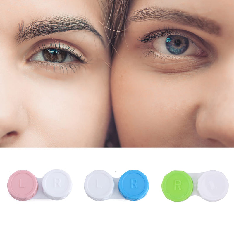 3 Pack Contact Lens Cases Contact Lens Holder Box Left/Right Eyes Contact Lens Container, 3 Colors A3YJH (1) - BeesActive Australia