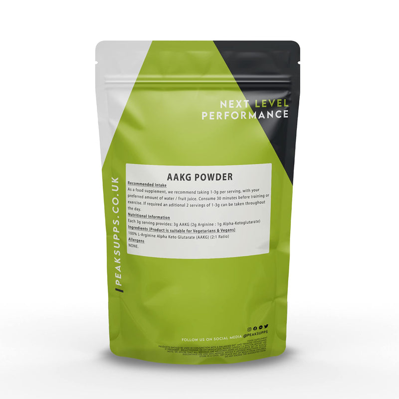 AAKG Powder 500g | 2:1 Ratio | Pure L-Arginine Alpha Ketoglutarate | Vegan Pre Workout Booster - BeesActive Australia