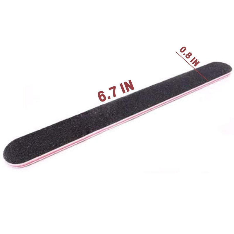 3 PCS Black Board Nail File Manicure Fingernail File Tool for Nail Kit - Double Sided Emery 100/180 Grit - Home Professional Manicure Pedicure Tools Which Can Shape and Smooth Your Nails - BeesActive Australia