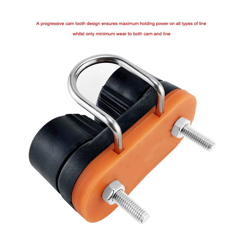 Lsahyong Composite 2 Row Matic Ball Bearing Cam Cleat with Leading Ring Pilates Equipment Boat Fast Entry Rope Wire Fairlead Sailing Leading Ring 1 PACK - BeesActive Australia