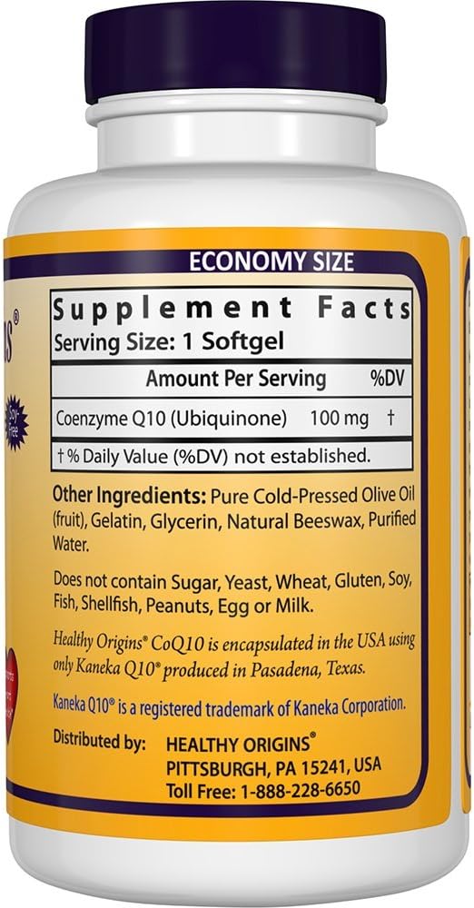 Healthy Origins Coenzyme Q10 (CoQ10, Kaneka Q10) 100mg 150 soft capsules [Directly shipped overseas] [Parallel import product] - BeesActive Australia