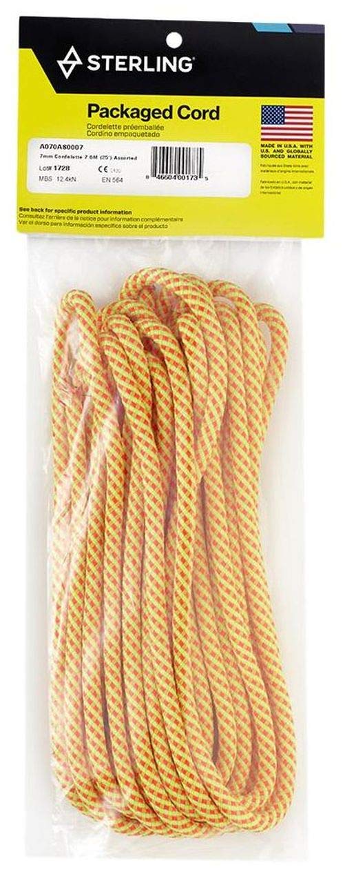 Sterling Ropes 7mm Cordelette Yellow 25ft - BeesActive Australia