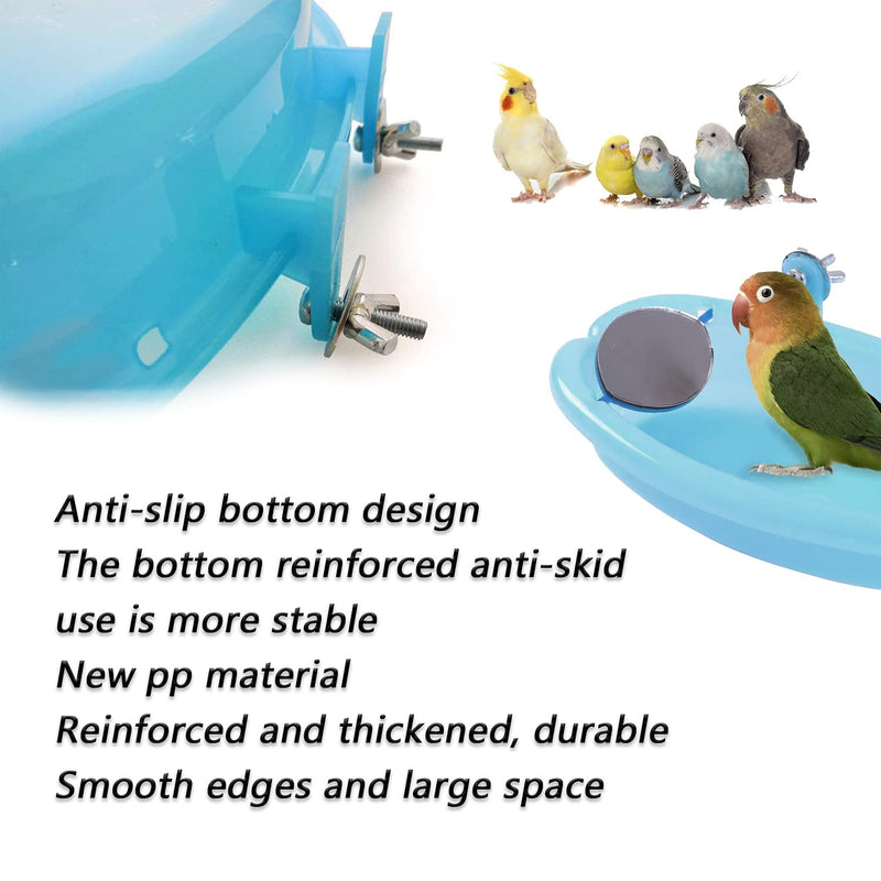 chenchen Mirrored Bird Bathroom, Bird Bathing Box for Small Parrots, Parakeets, Canaries and African Grey Parrots, Bathtub Bird Shower Accessories 7.4x3.9x1.4inch - BeesActive Australia