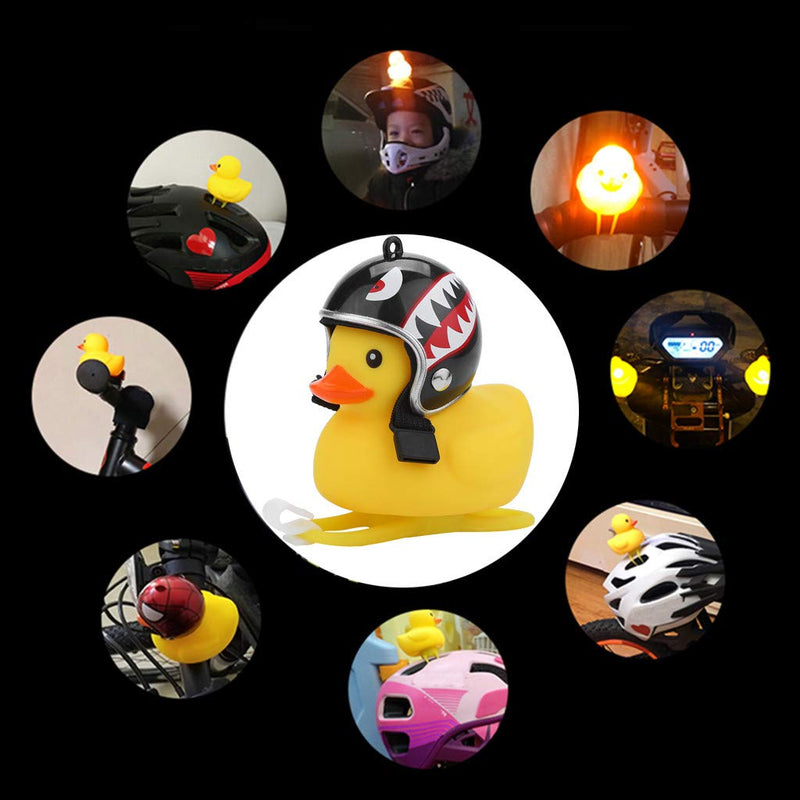 Omeet 2 Pack - Lovely Yellow Duck Bike Bell, Kids Bike Horn, Rubber Yellow Duck Bicycle Accessories with LED Light - for Kids Toddler Children Adults Sport Outdoor Black - BeesActive Australia