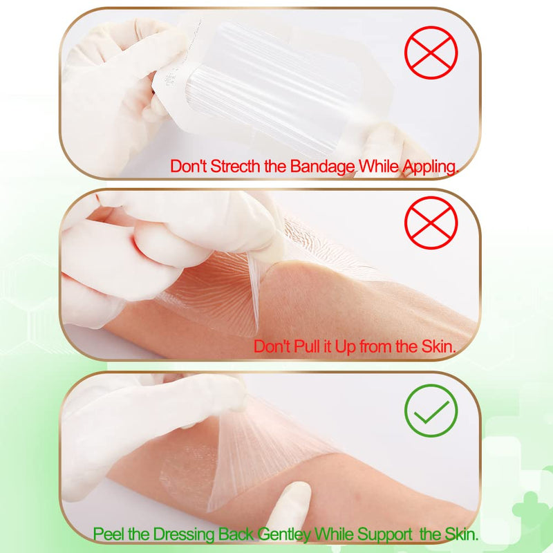 Transparent Film Dressing 2 3/8'' x 2 3/4'', 100 Pack, Waterproof Wound Cover Bandage, Clear IV Catheter Tape, Adhesive Patch, Shower Shield by NeuHeils 2 3/8'' x 2 3/4'' - BeesActive Australia