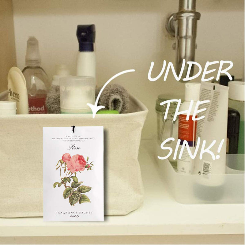 MYARO 12 Packs Rose Scented Sachets for Drawer and Closet - BeesActive Australia