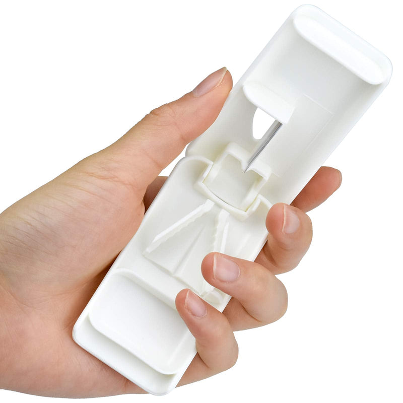 Demason Pill Cutter, White Pill Splitter with Blade Pill Crusher for Big & Small Pills Cut in Half Quarter for Tablet Vitamin Medicine - BeesActive Australia