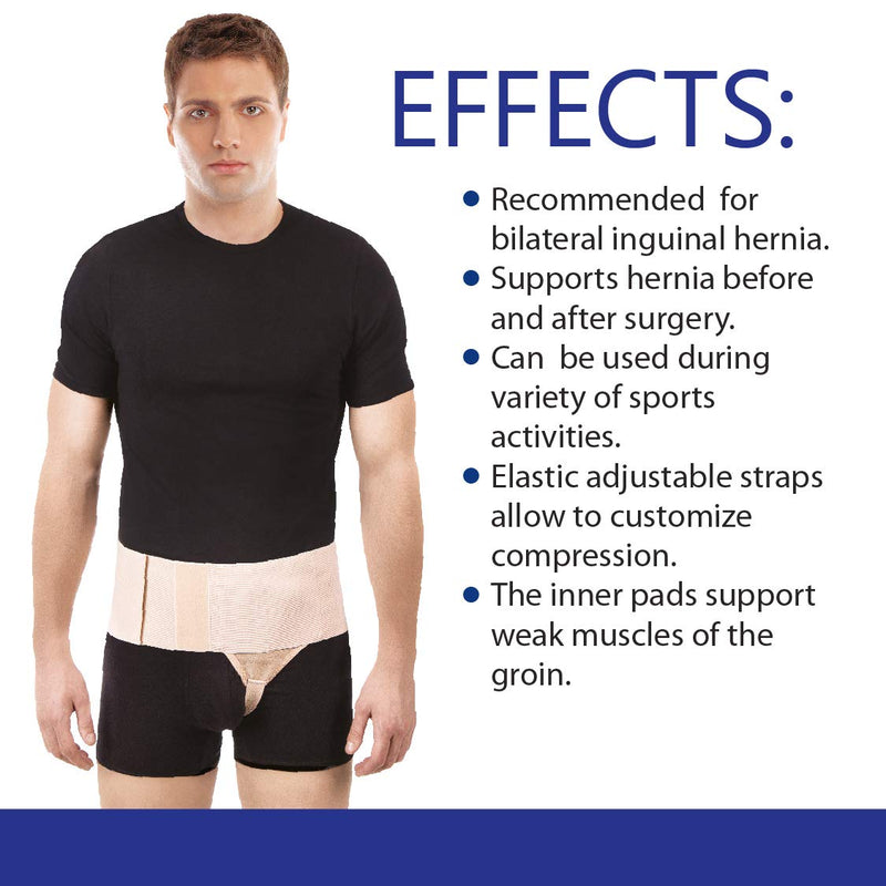 TOROS-Group Right Side Inguinal Groin Hernia Belt - Right Black Large Right Large - BeesActive Australia