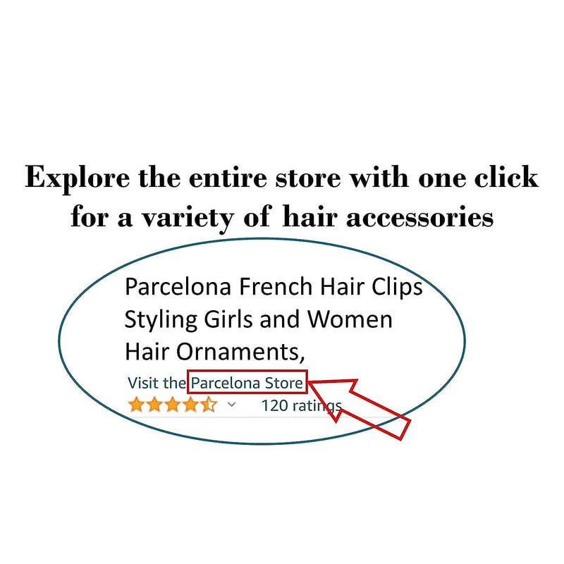 Parcelona French Classic Shaded Tortoise Shell Brown 3" Covered Spring Celluloid Made in France Jaw Claw Hair Clip Clutcher Clamp for Women and Girls - BeesActive Australia