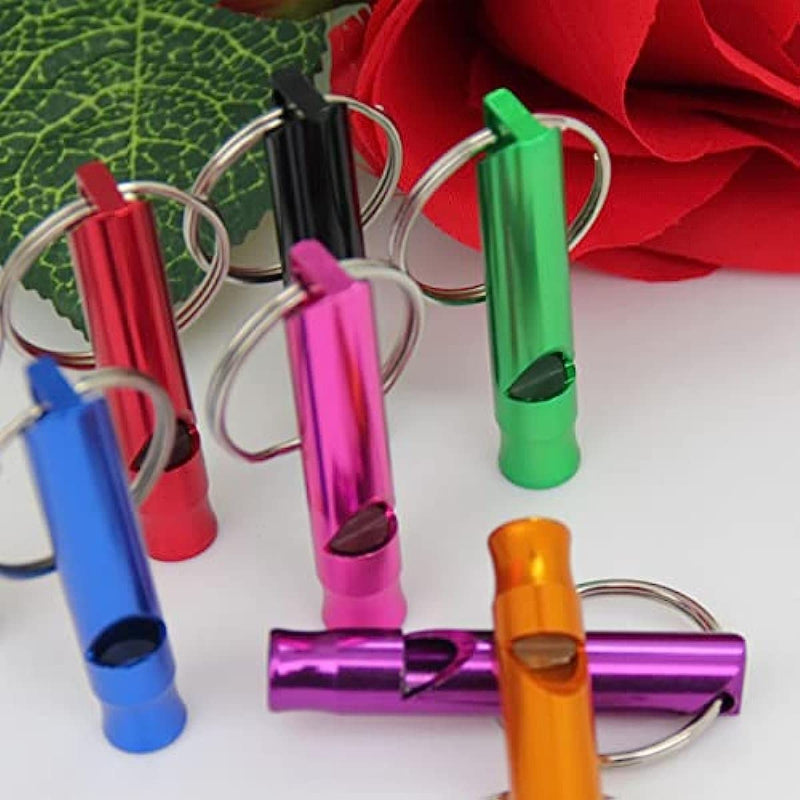 Meikakka Emergency Whistle Outdoor Sport,Women Man GiftsKeychain,High Pitch Creative Whistle Aluminum Alloy Clear Sound Whistle for Camping Hunting Hiking Training，Random Color - BeesActive Australia