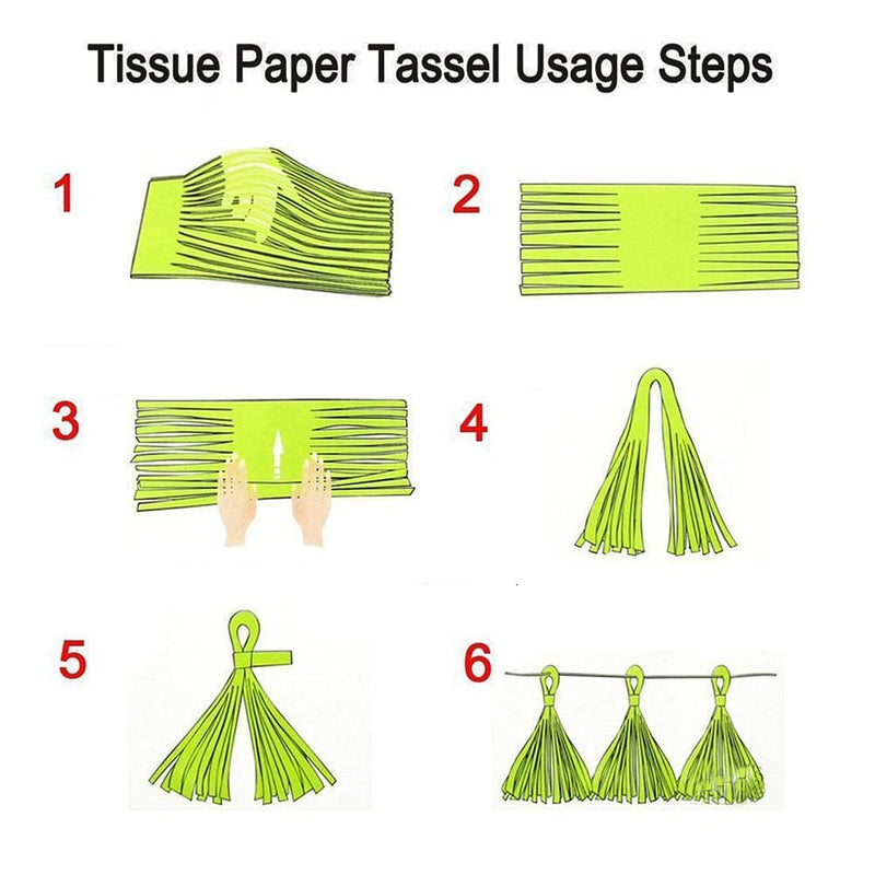 LINGAIXINYUE 20Pcs Tassel Garland Tissue Paper Tassel Banner Decoration for Halloween, Wedding, Baby Shower,Birthday, Table Decorations, Props Photography, Group Activities and Games - BeesActive Australia