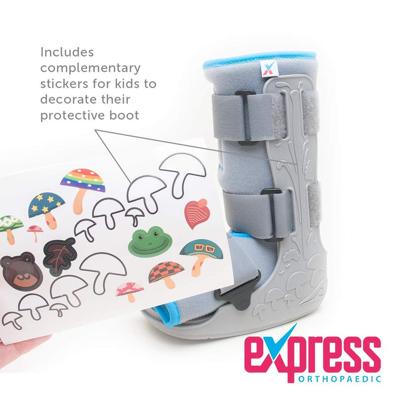 Express Orthopaedic® - Medically Approved Protective Cast Boot/Fracture Boot For Kids - Post-Op, Foot & Ankle Injuries - Unisex Bilateral Design - 1 UNIT (MEDIUM - Kid's UK Shoe:8-11) MEDIUM - Kid's UK Shoe:8-11 - BeesActive Australia
