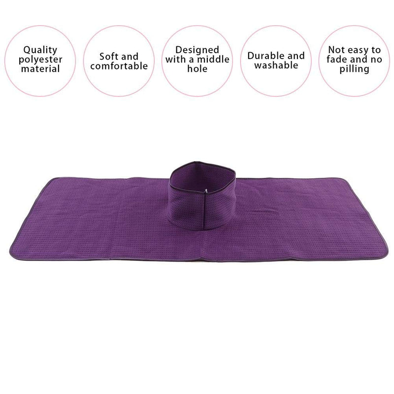 Massage Bed Sheets, Salon Massage SPA Couch Soft Cotton Bed Cover Protector with Face Breath Hole Reusable Spa Steam Massage Towel Washable Beauty Salon Bed Sheet for Skin Care, 35 x 90cm(Purple) Purple - BeesActive Australia