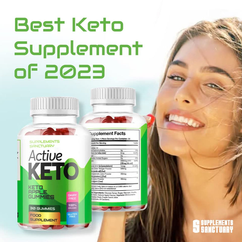 Supplements Sanctuary Active Keto Gummies Keto Apple Gummies (30 Gummies) Apple Flavour ACV 250ml - BeesActive Australia