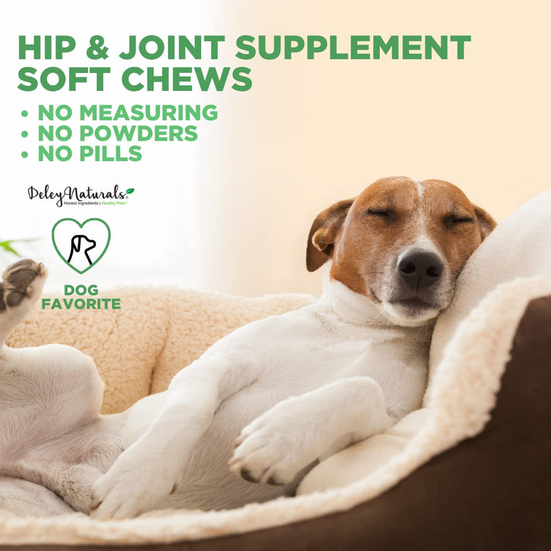 Deley Naturals, Advanced Arthritis Pain Relief for Dogs, Glucosamine Chews for Dogs with Chondroitin, MSM and Organic Turmeric, Made in USA Dog Treats, 100% Natural, 120 Soft Chews - BeesActive Australia