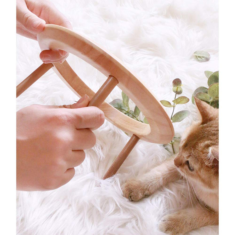 LIONWEI LIONWELI Ceramic Adjustable Elevated Raised Pet Bowl with Wood Stand for Cats and Dogs No Spill Pet Food Water Feeder (3 Installation Methods for Different Height) Small White - BeesActive Australia