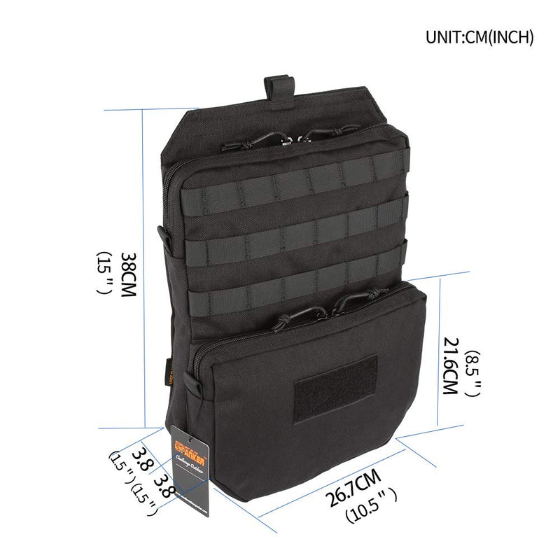 EXCELLENT ELITE SPANKER Tactical MOLLE Hydration Pack for 3L Hydration Water Bladder Molle Vest Accessory Black - BeesActive Australia