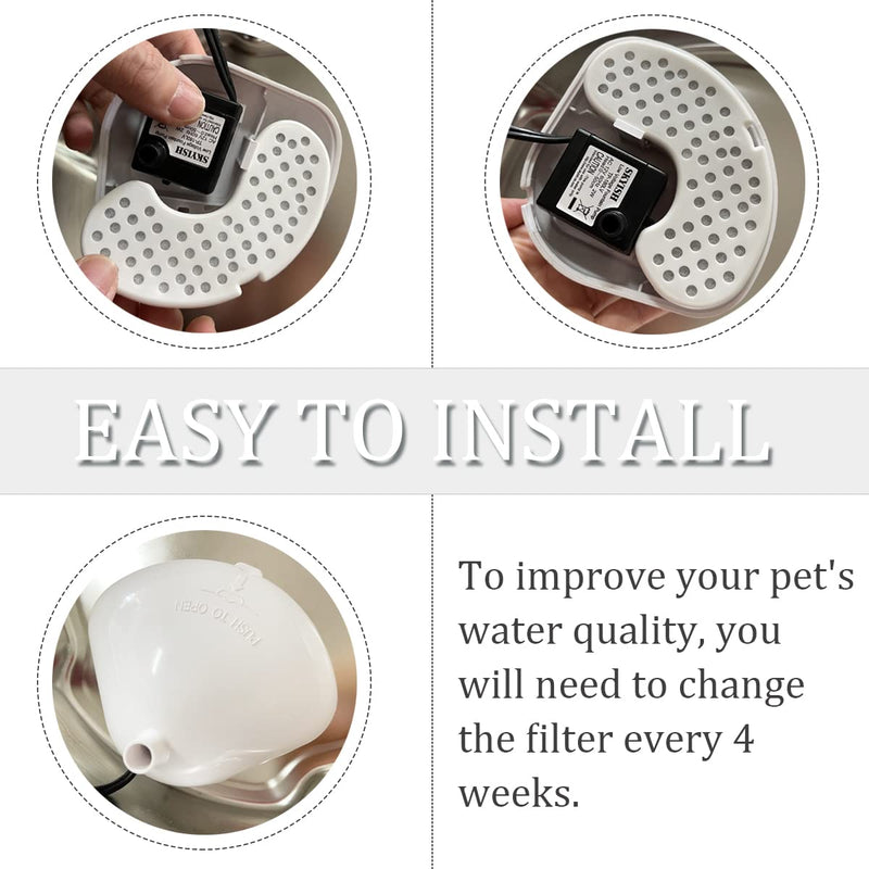 10 Packs Charcoal Water Filter Replacement for Pioneer Pet Compatible with Ceramic & Stainless Steel Raindrop Fountains - BeesActive Australia