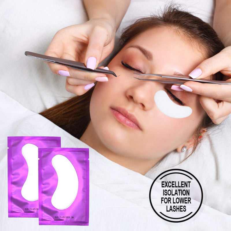 110 Pairs Eyelash Extension Gel Patches, Professional Lint Free Under Eye Pads Hydrogel Eye Mask for Beauty Salon False Lash Extensions Grafting - BeesActive Australia