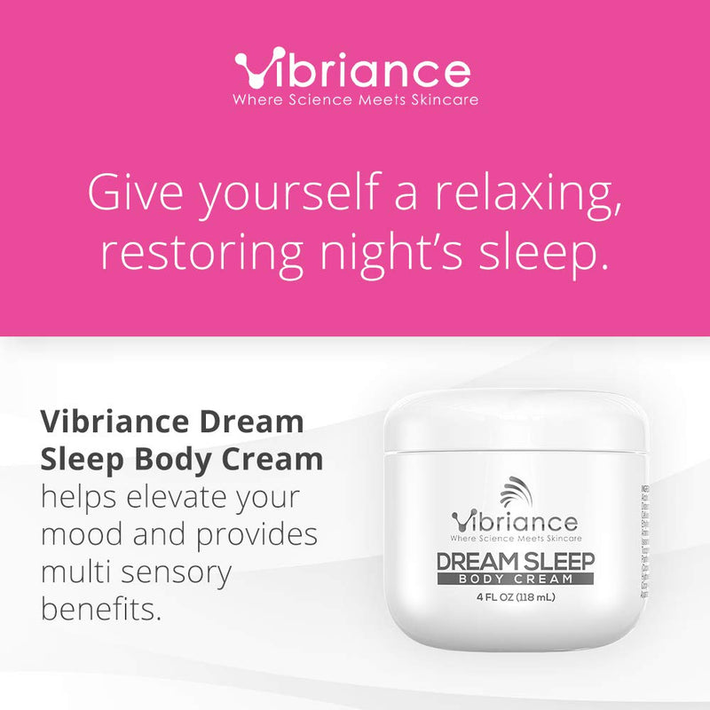 Vibriance Moisturizing Dream Sleep Body Cream, Fluffy Full Body Dry Skin Moisturizer for Relaxation and Rejuvenation, Soothes Skin | 4 fl oz (118 ml) - BeesActive Australia