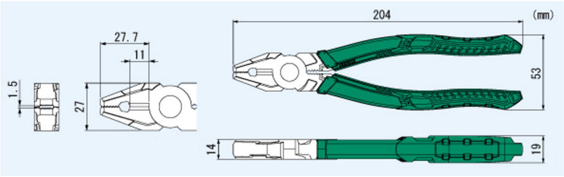 Heavy Duty Multi-function combi Gripping Pliers/Screw Extractors (non-slip jaws for quick removal of damaged screws). Made In Japan. Engineer pz-59 neji-saurus RX Single - BeesActive Australia