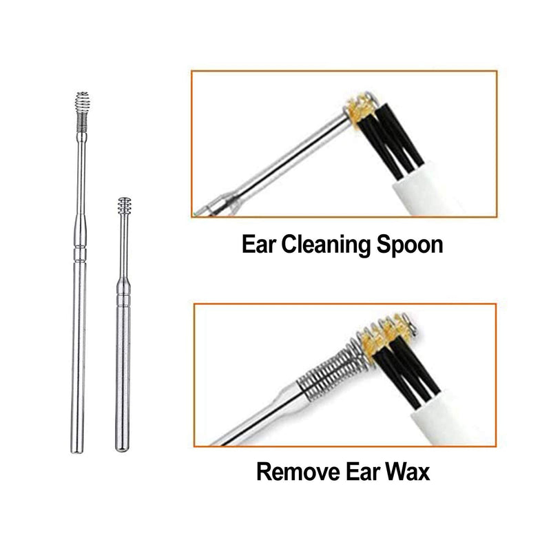 6 Pieces Stainless Steel Ear Scoop Set Earwax Remover Tool Spiral Spring Ear Cleaning Kit Ear Wax Tool Earwax Removal Kit for Thorough Earwax Remover - BeesActive Australia