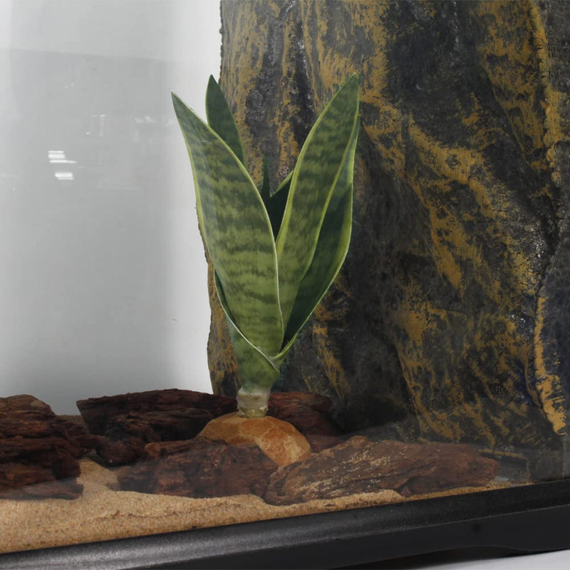 WOLEDOE Fake Snake Plants Artificial Sansevieria, Reptile Terrarium Decor, Bearded Dragon Tank Accessories fit Crested Gecko Leopard Lizard Chameleon Ball Python Snake Frog - BeesActive Australia