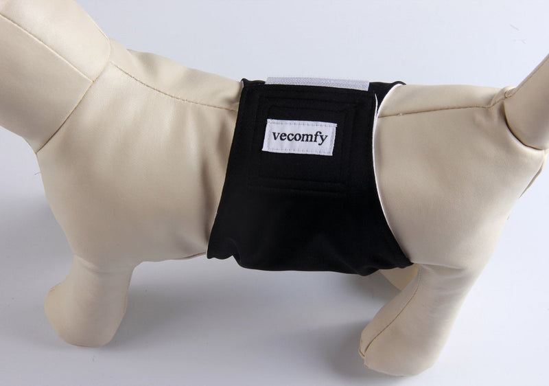 vecomfy Belly Bands for Male Dogs(5 Pack),Premium Washable Reusable Small Dog Belly Wrap Leakproof Puppy Diapers Small(Pack of 5) 5Pcs(Black Mesh Lining) - BeesActive Australia