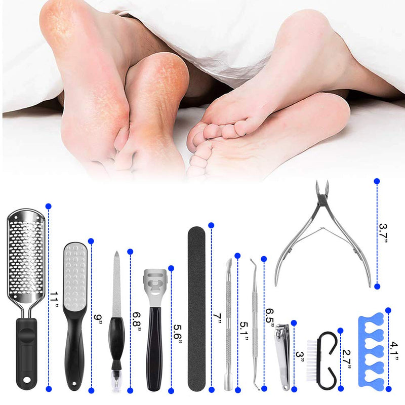 Pedicure Kit, Foot File Set 14 in 1,Foot Rasp Foot File and Callus Remover,Foot Dead Skin Remover Pedicure Kit for Men and Women - BeesActive Australia