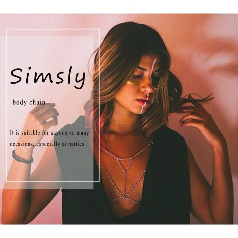 Simsly Belly Bikini Body Chain Tassel Party Waist Chain Body Jewelry for Women and Girls. (Gold) - BeesActive Australia