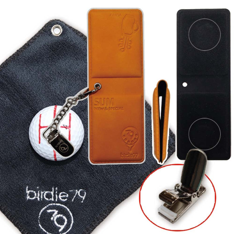 Birdie79 Sum Clip - Golf Putter Head Cover Metal Leash & Keeper for Secure Golf Accessories -Money Clip(Black) - Golf Ball Towel. Black - BeesActive Australia
