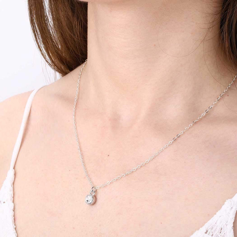Jovono Boho Crystal Pendant Necklace Silver Short Necklace Chain adjustable Jewlery for Women and Girls - BeesActive Australia