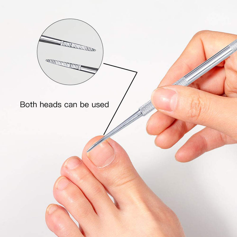 Ingrown Toenail Tool Kit, 3 Pack Stainless Steel Double Sided Pedicure Nail File Lifter Spoon Nail Pusher Cleaner Professional Pedicure Tools - BeesActive Australia