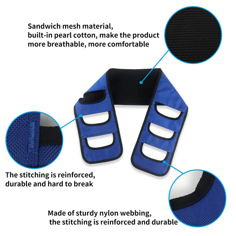 VOANZO Transfer Sling Non-Slip Transfer Belts Safety Patient Lift Board Mobility Aids Equipment for Elderly or Patient(Blue) - BeesActive Australia
