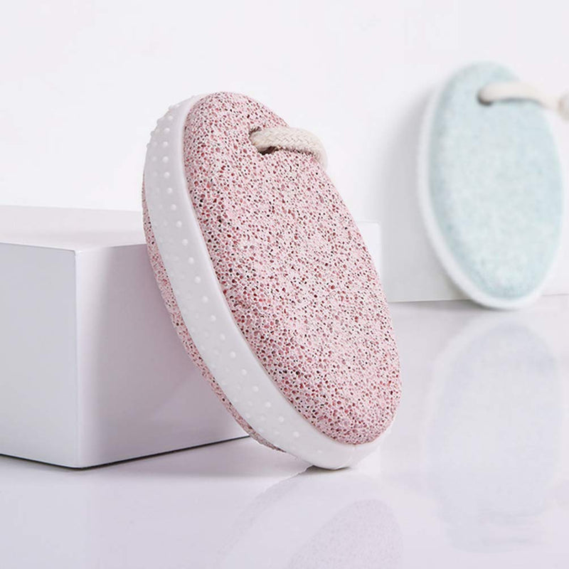 HEALLILY Pumice Stone for Feet Oval Foot Scrubber Exfoliating Dry Dead Skin Remover for Hands Heels Body Foot Care Tool Pink - BeesActive Australia